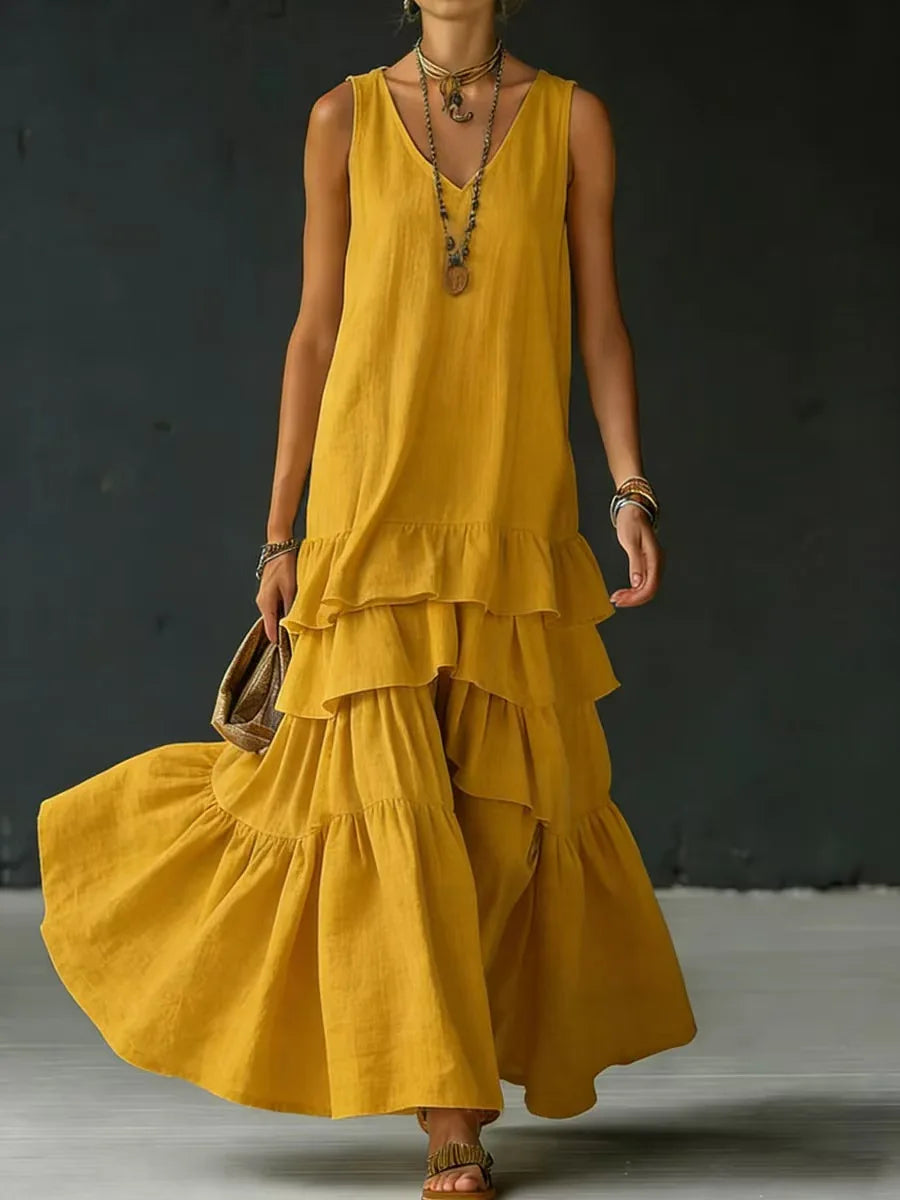Amelia Tiered Ruffle Maxi Dress