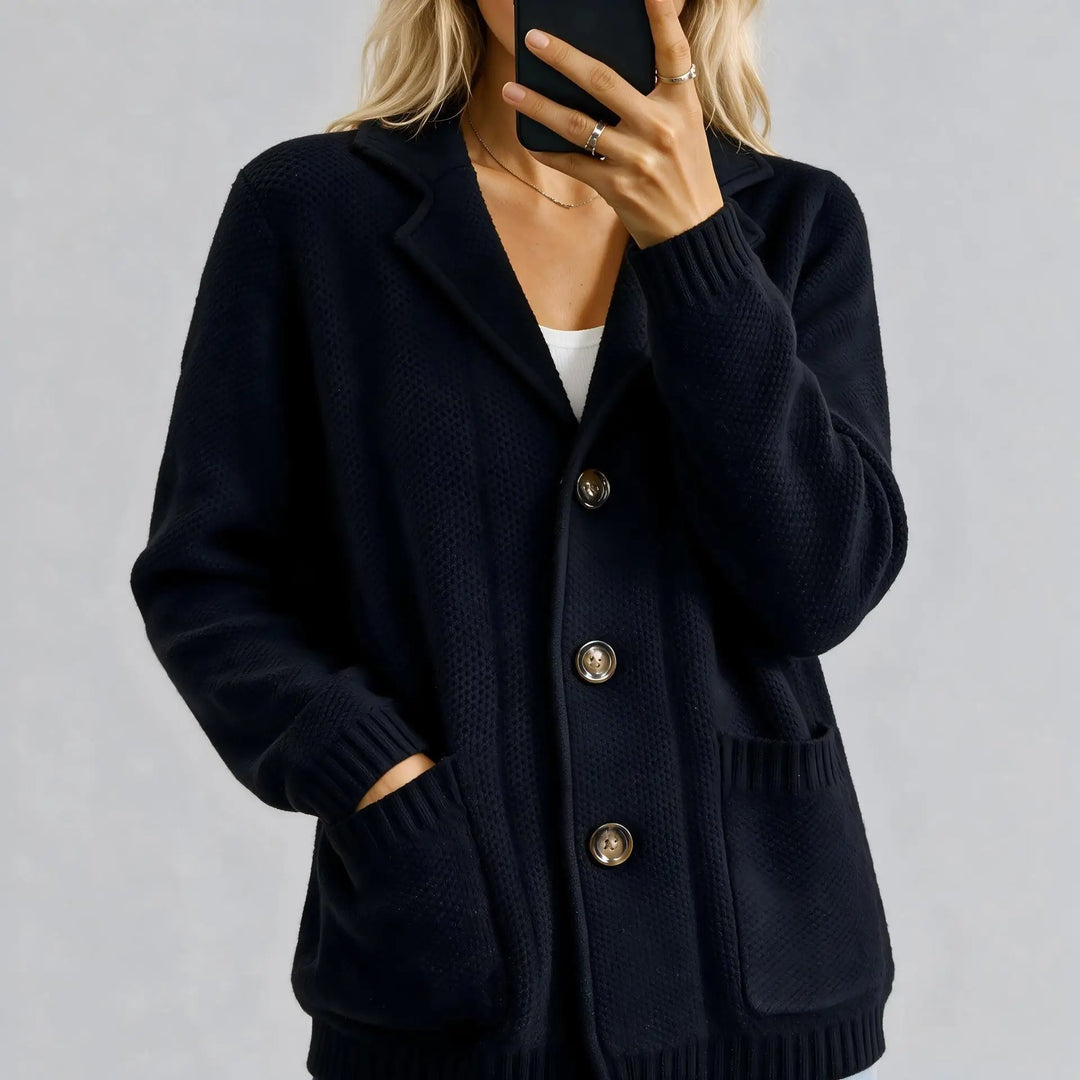 Harlowe Notched Lapel Cardigan