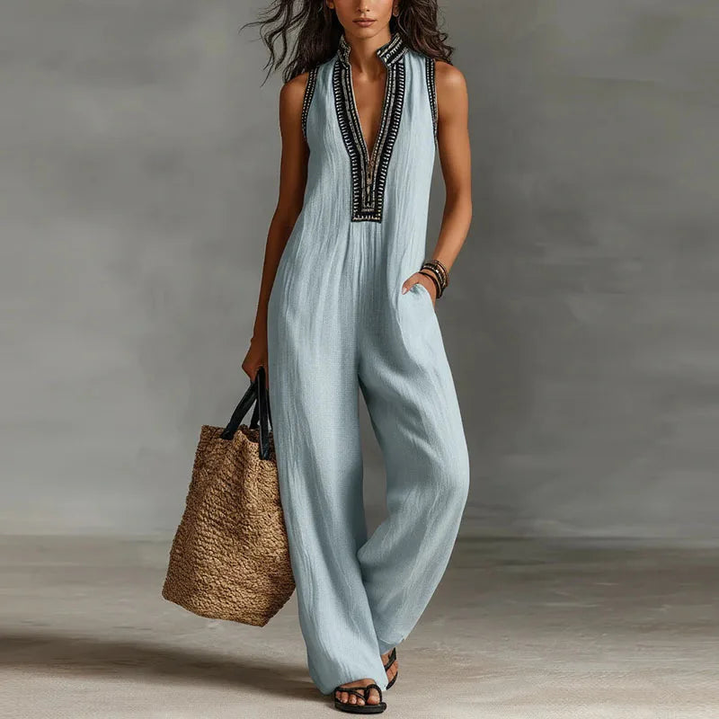 Yasmine Lace Trim Jumpsuit