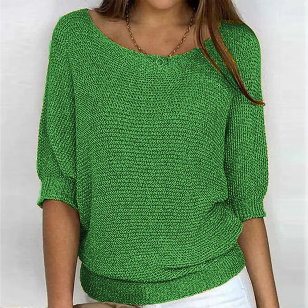 Sable Ribbed Cuff Knit Top