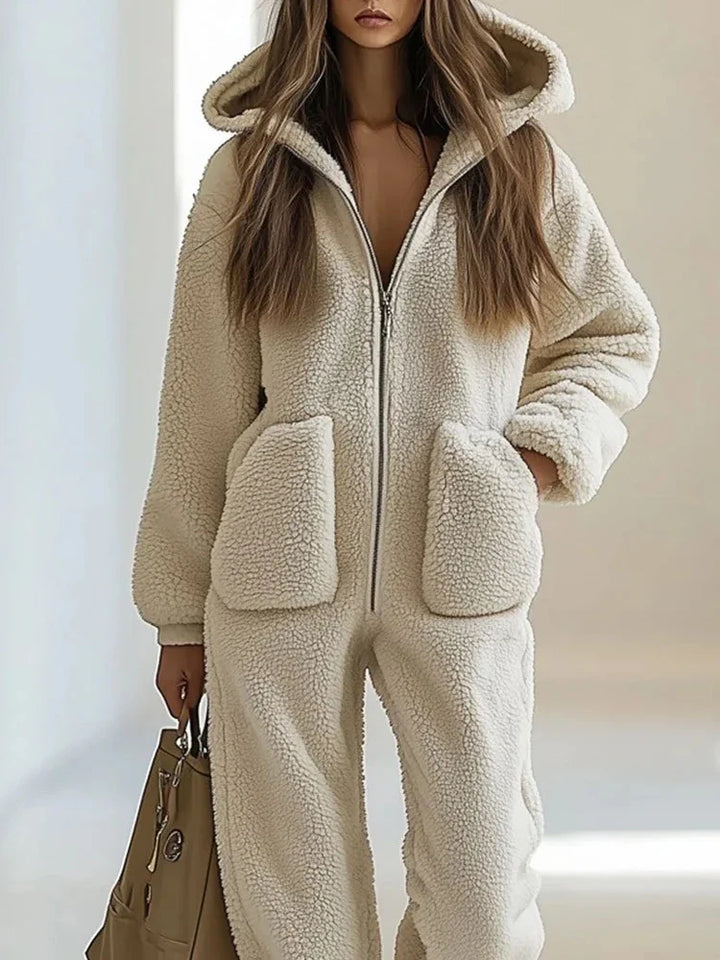 Winslet Zip Front Sherpa Jumpsuit