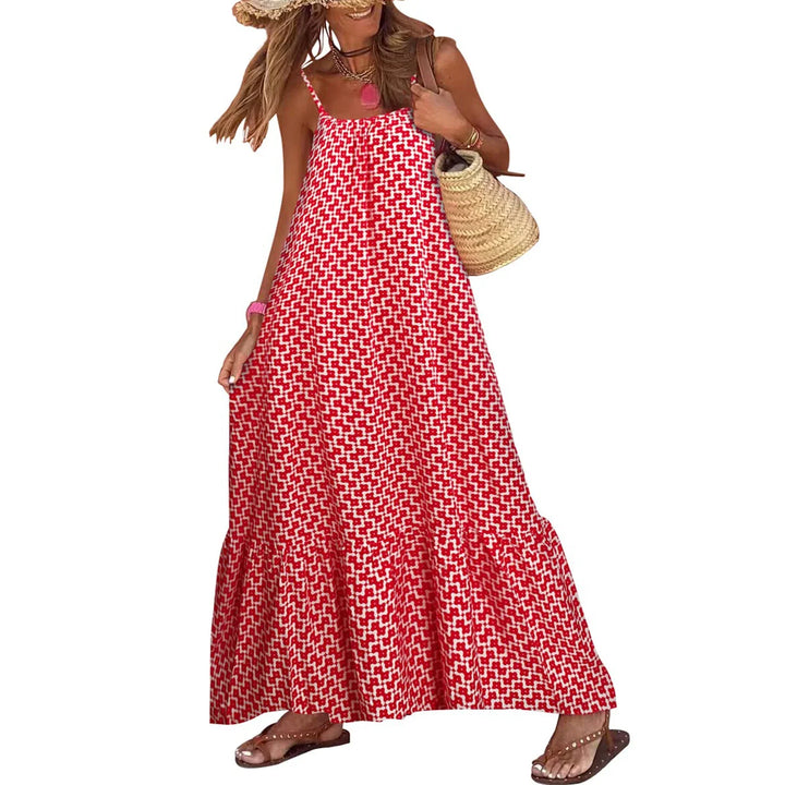 Yara Mosaic Print Maxi Dress