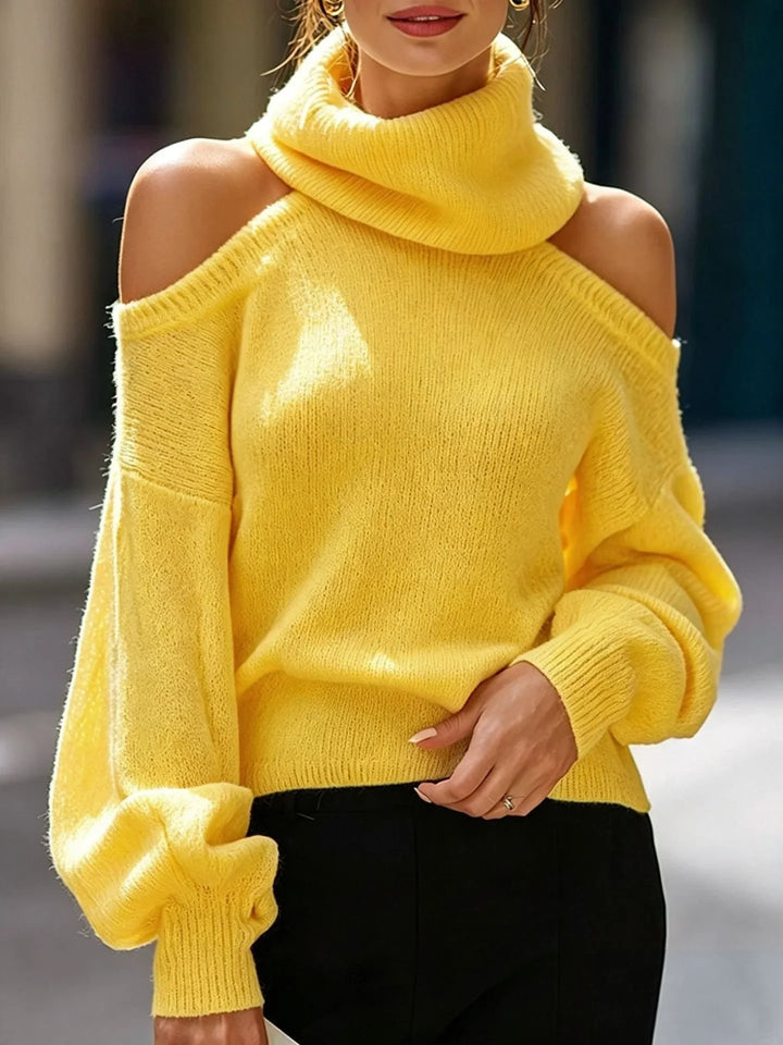 Wilhelmina Cold Shoulder Sweater