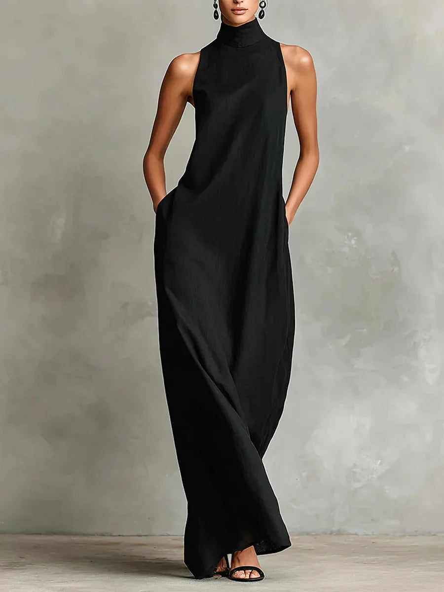Mirelle Sophisticated Pocket Maxi Dress