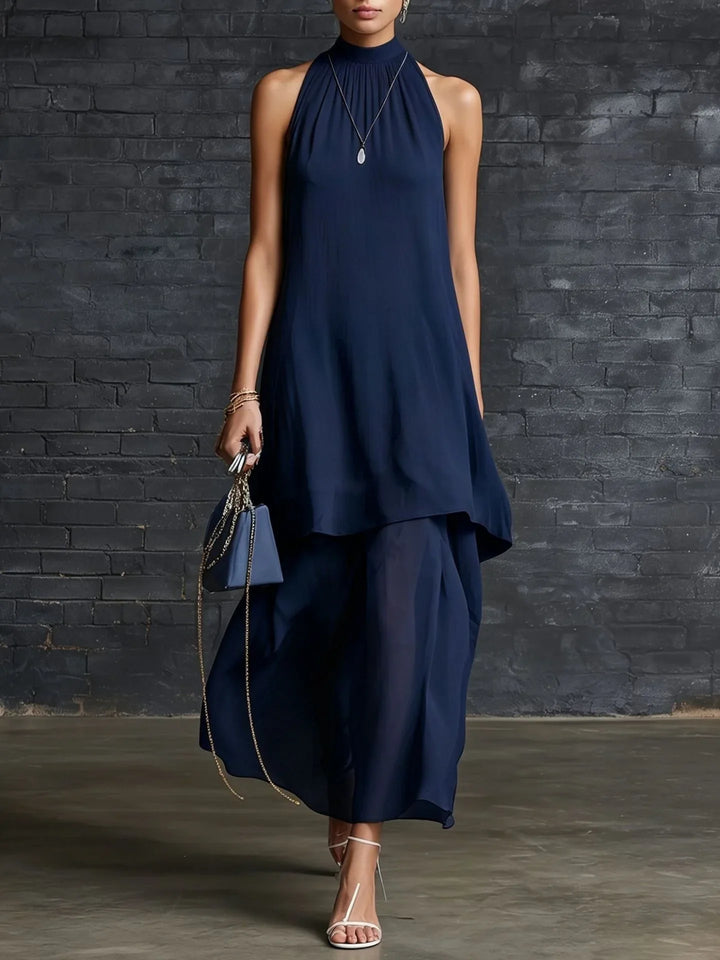 Thalia Elegant Layered Chiffon Wedding Guest Dress