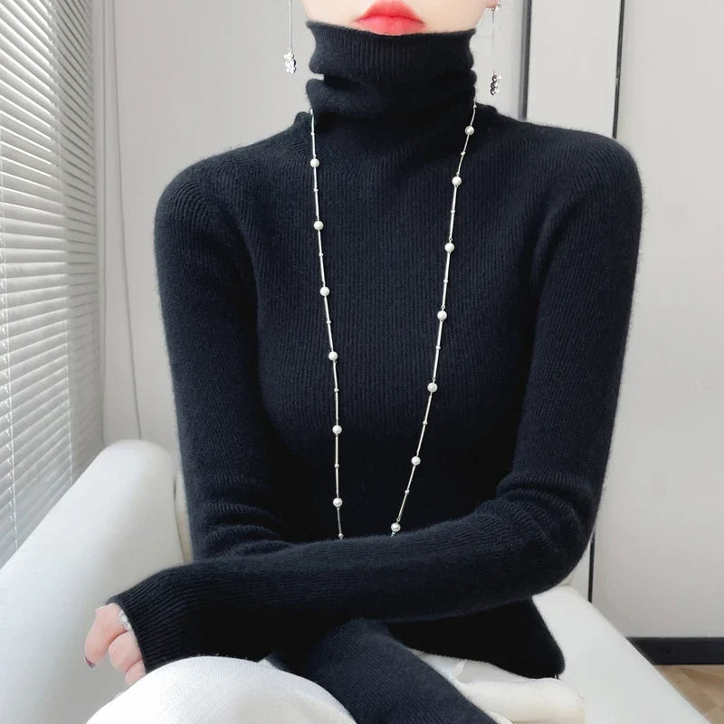 Elowen Ribbed Turtleneck Sweater