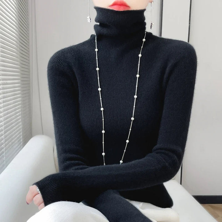 Elowen Ribbed Turtleneck Sweater