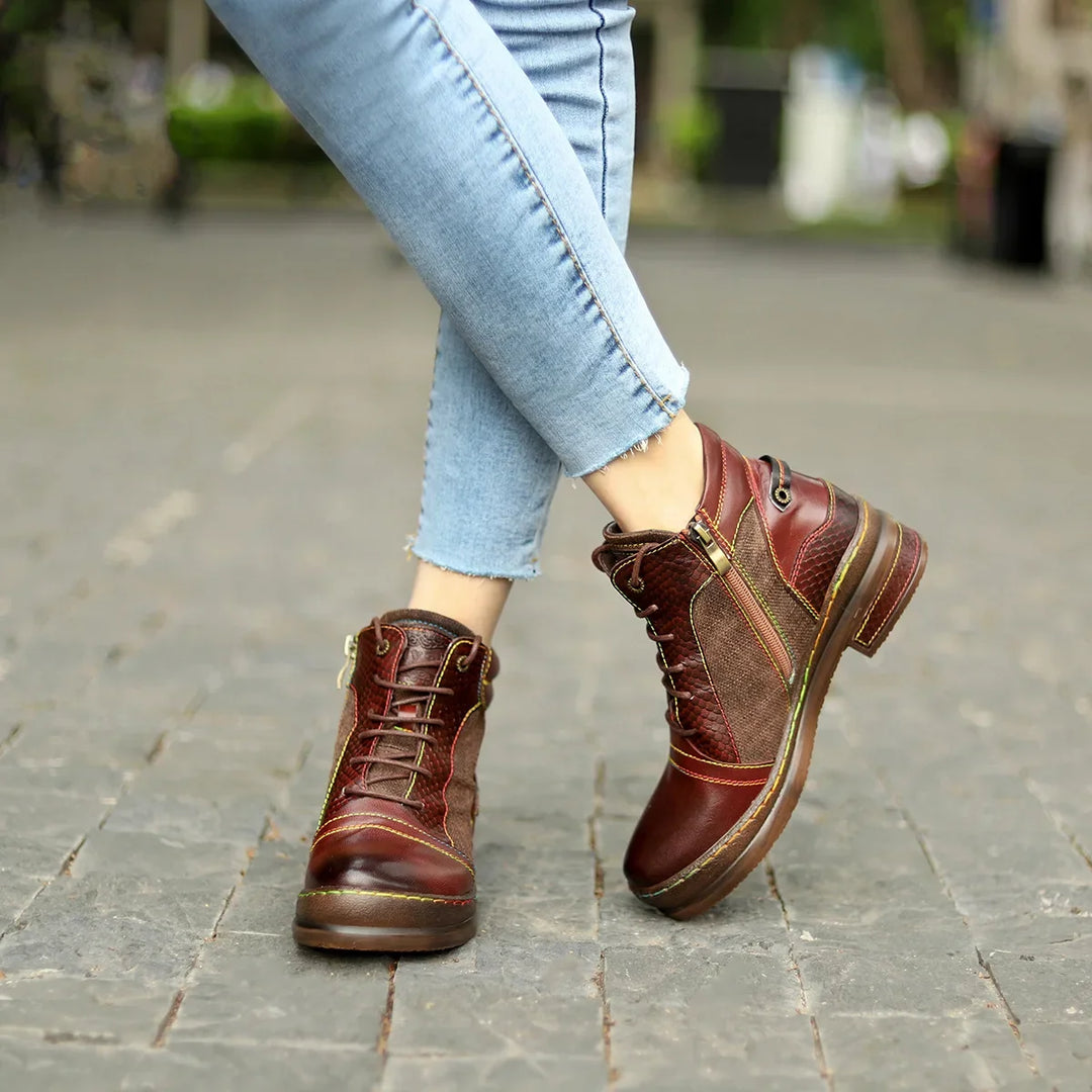 Nadia Leather Ankle Boots