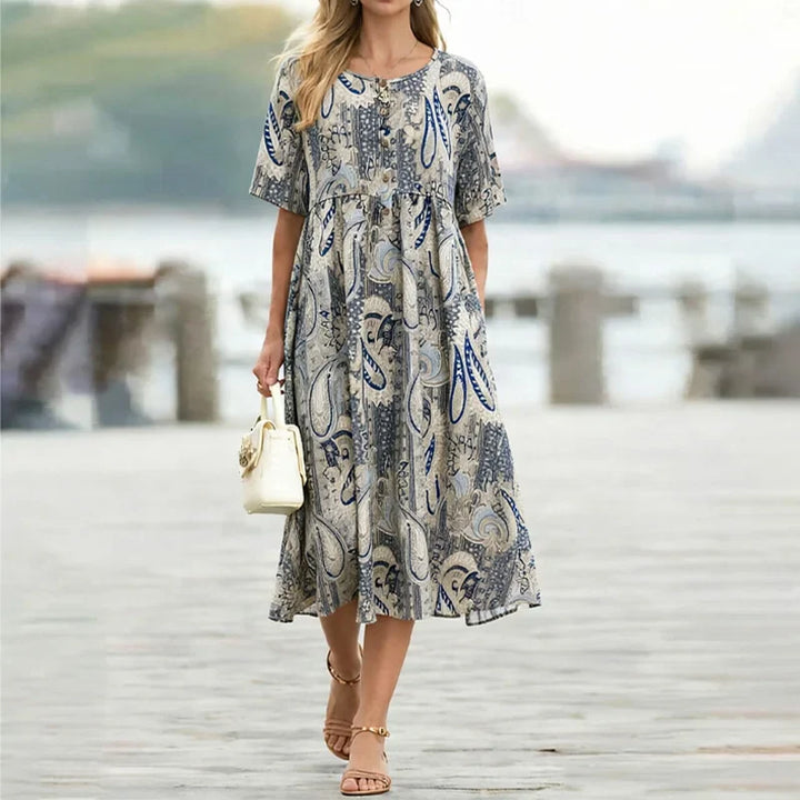 Madelyn Elegant Floral Midi Dress