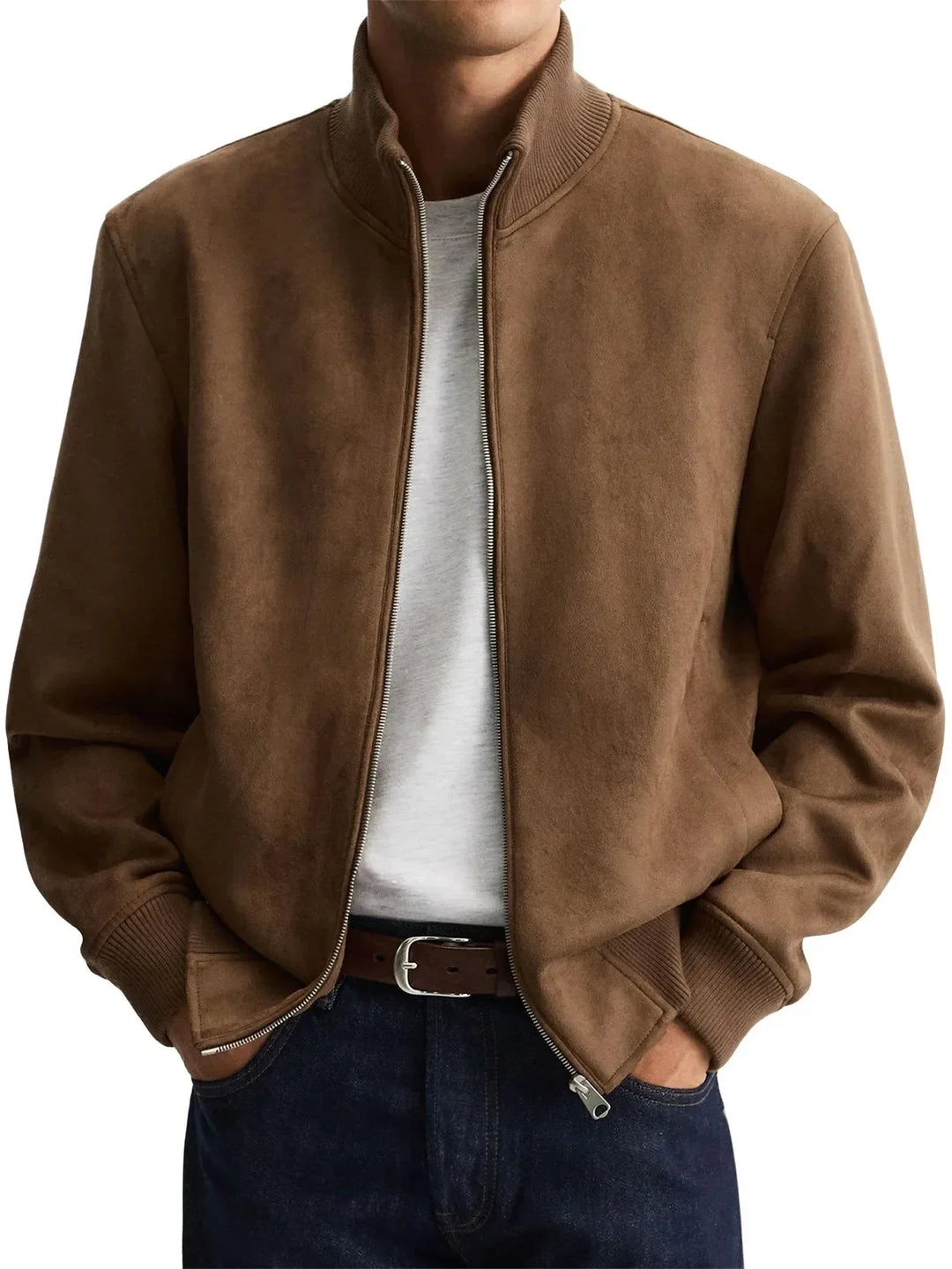 Alden Suede Look Bomber Jacket
