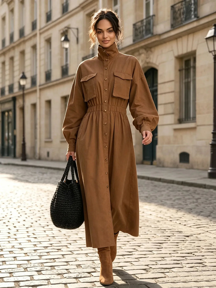 Aurelia Flap Pocket Shirt Dress