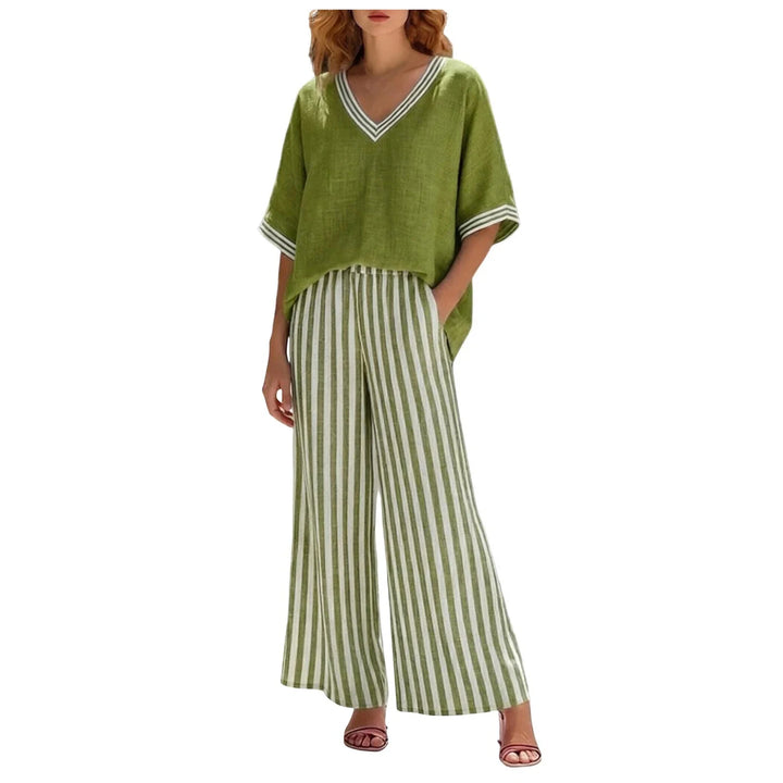 Audrina Striped Two Piece Set