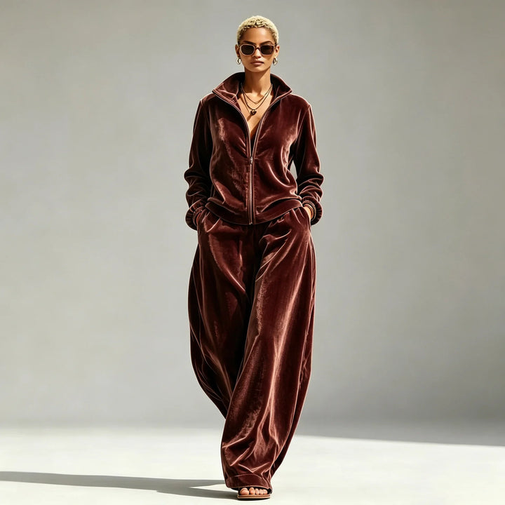 Marlene Zip Front Two-Piece Set