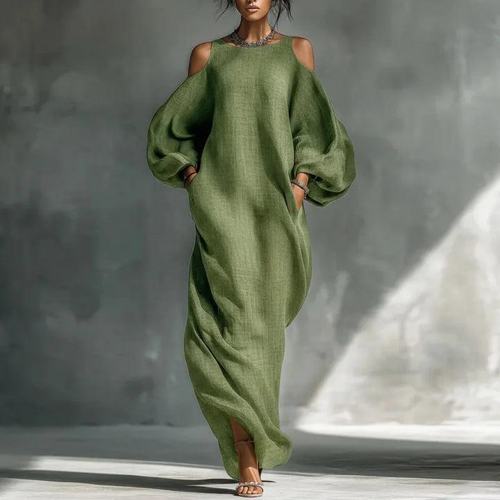 Sadie Bohemian Linen Maxi Dress