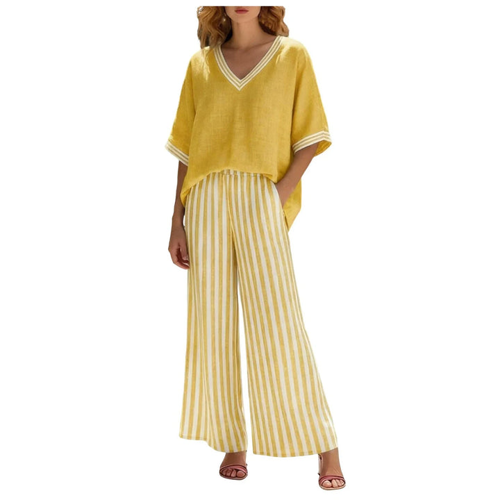 Audrina Striped Two Piece Set