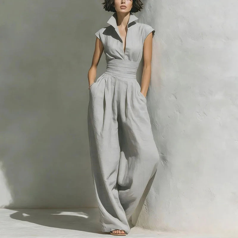 Indigo Comfortable Wide Leg Jumpsuit