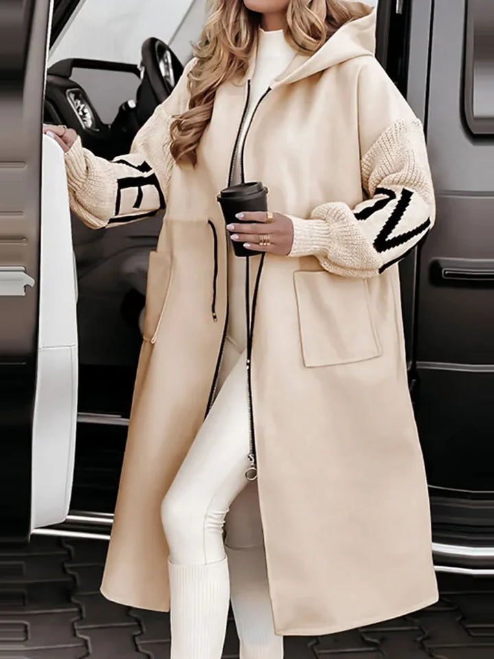 Wilhelmina Drawstring Waist Maxi Coat