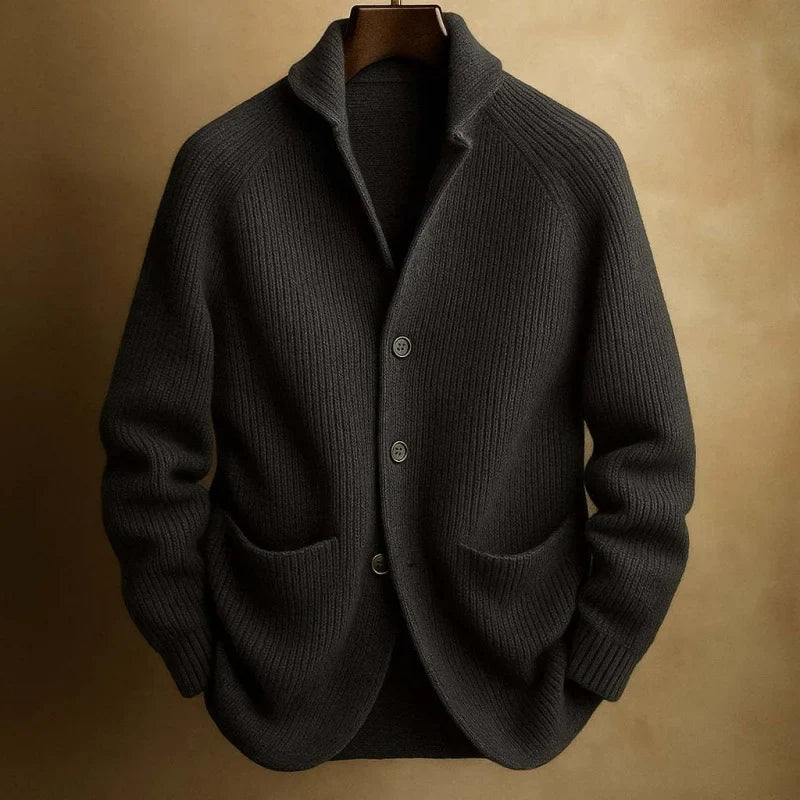 Nathan Ribbed Knit Blazer Cardigan