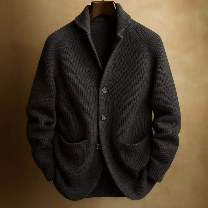 Nathan Ribbed Knit Blazer Cardigan