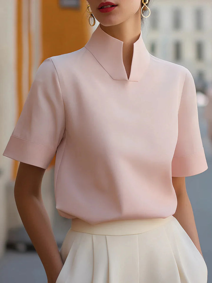 Eden Structured Stand Collar Blouse