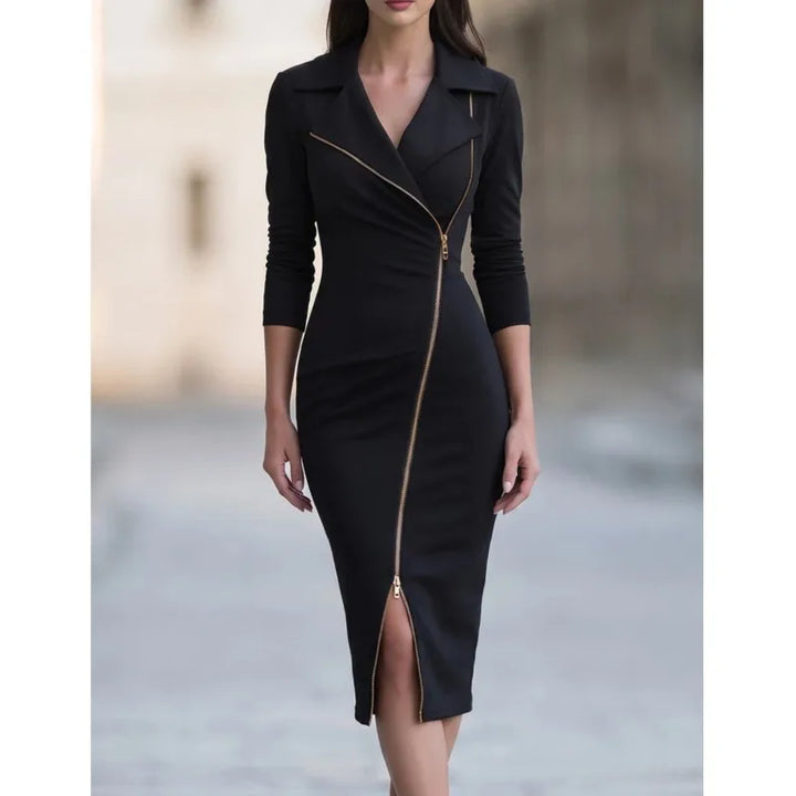 Fable Zip Front Sheath Dress