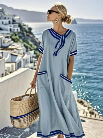 Rhoswen Effortless Striped Pocket Dress