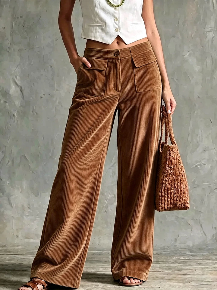 Théa Corduroy Wide Leg Pants