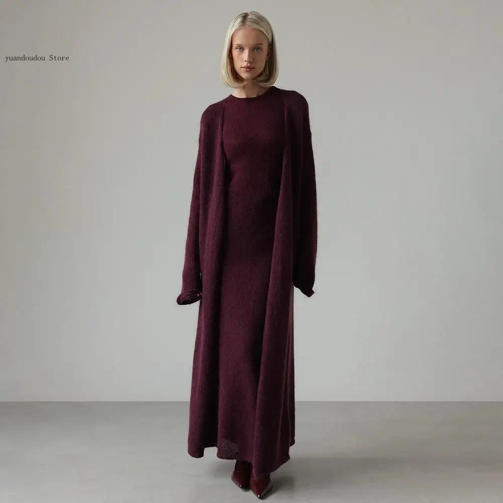Marisol Ribbed Knit Sweater Dress Set