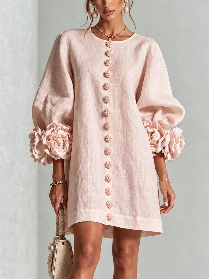 Genevieve Floral Cuff Mini Dress