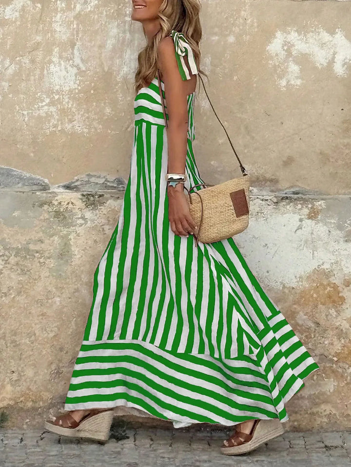 Wisteria Striped Boho Maxi Dress