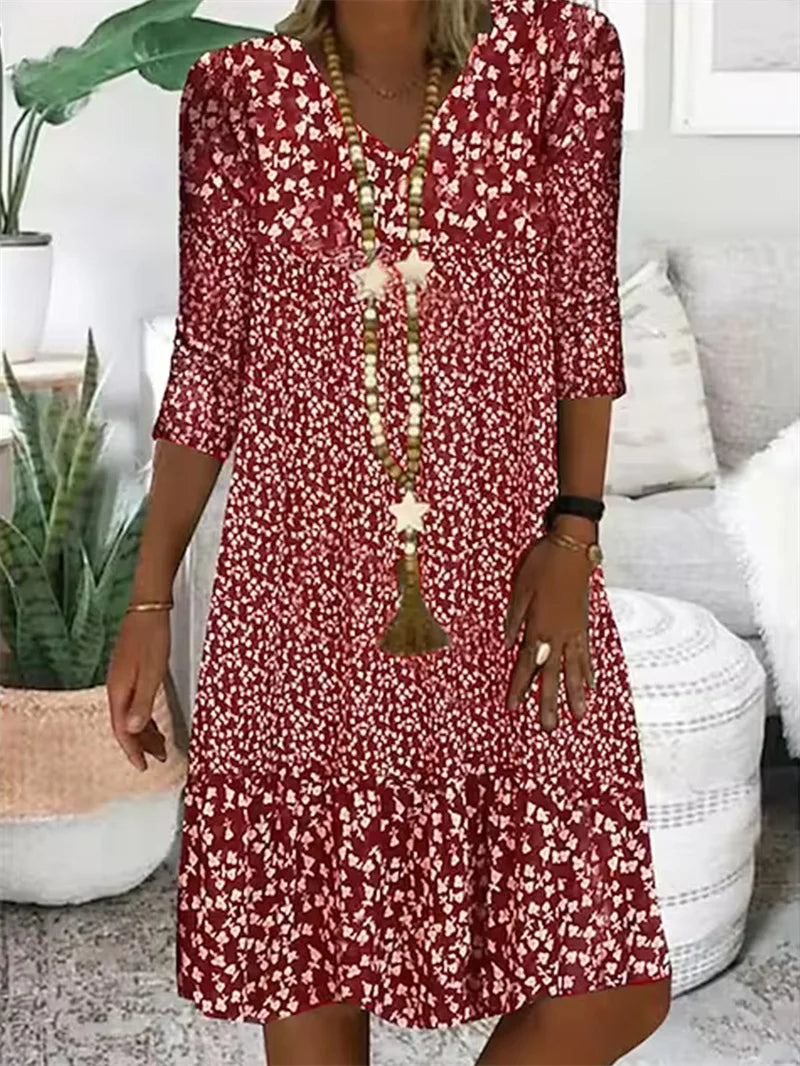 Adeline Printed Relaxed Midi Dress