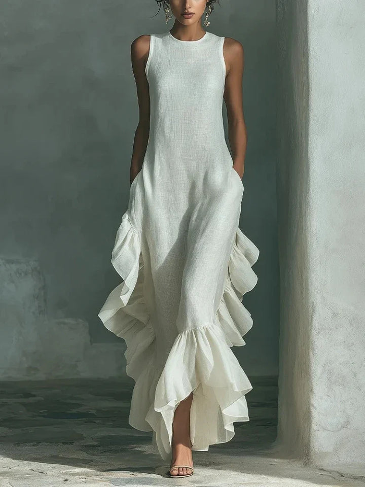 Clarissa Flowy Ruffle Maxi Dress