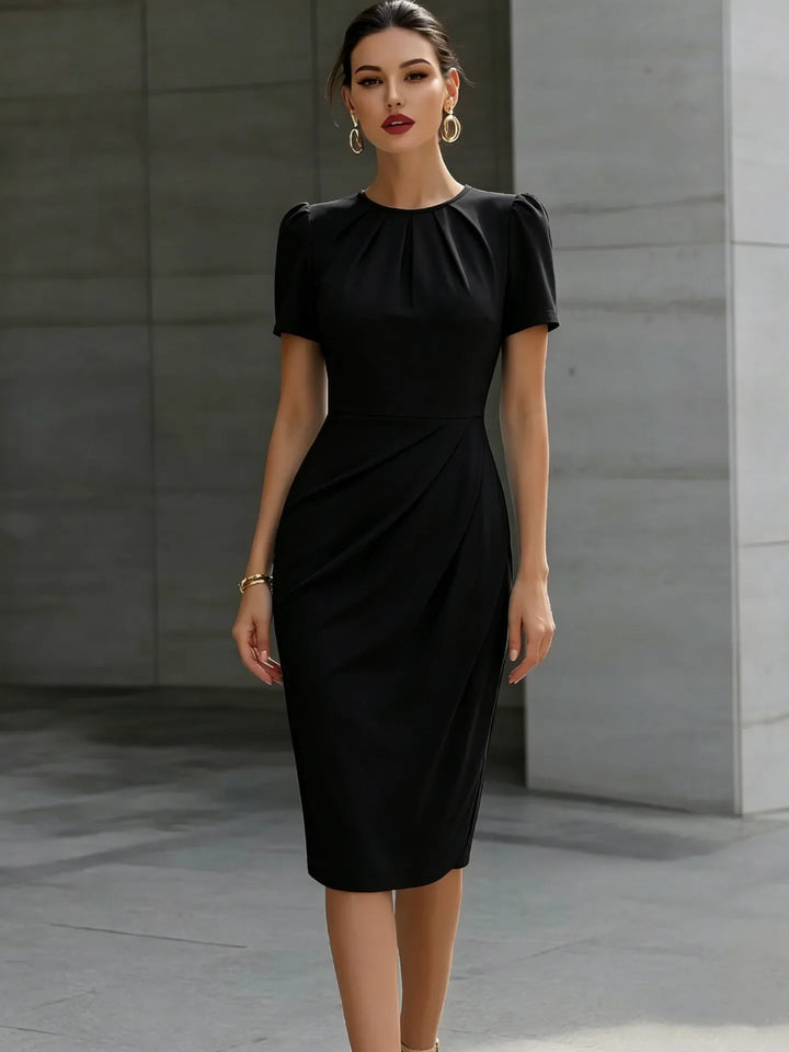 Elisia Waist Cinched Midi Dress