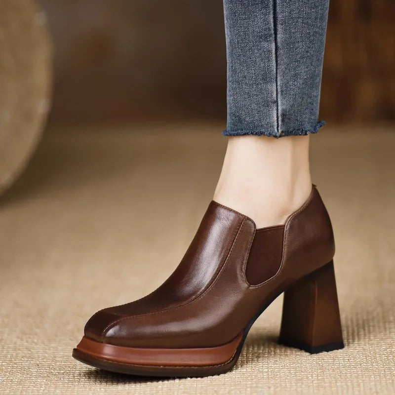 Priya Block Heel Pumps
