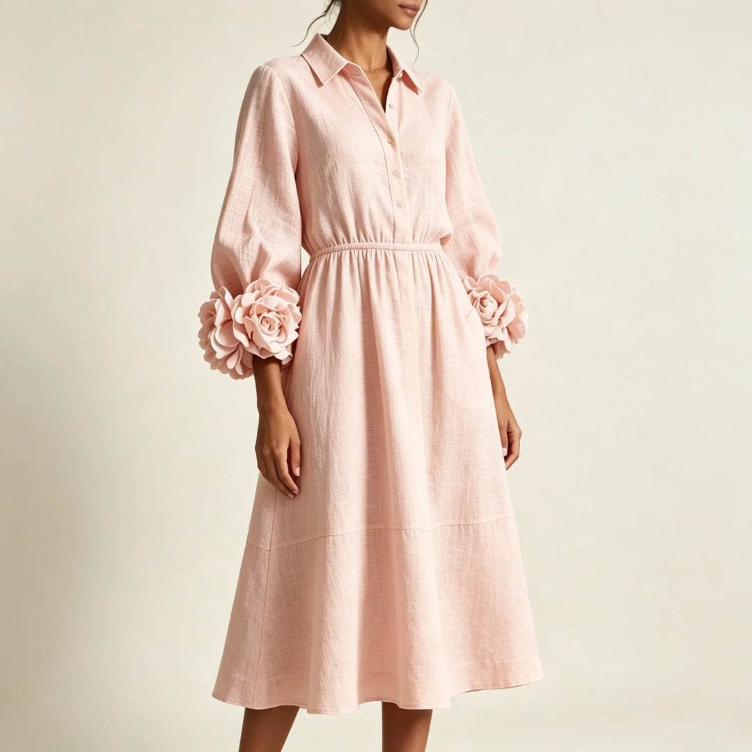 Colette Floral Cuff Midi Dress