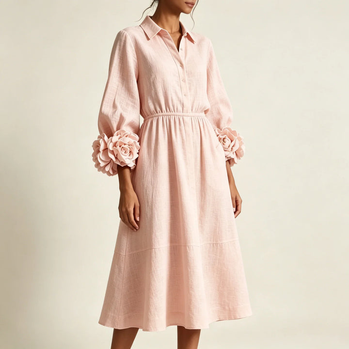 Colette Floral Cuff Midi Dress
