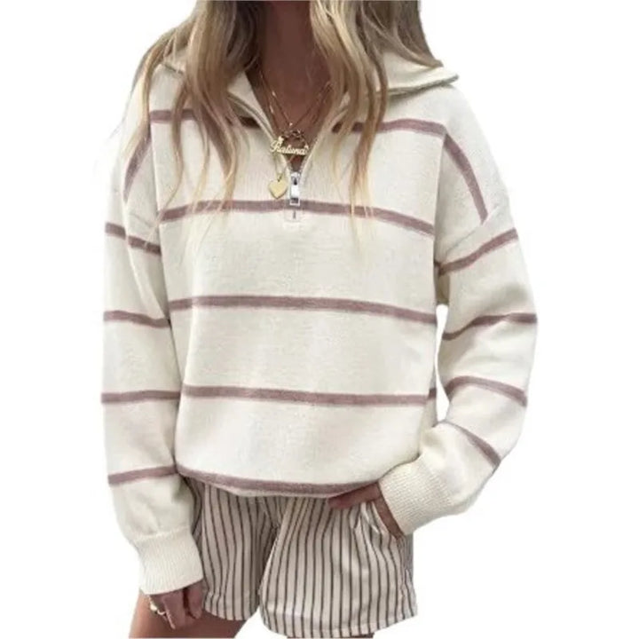 Saskia Striped Knit Pullover