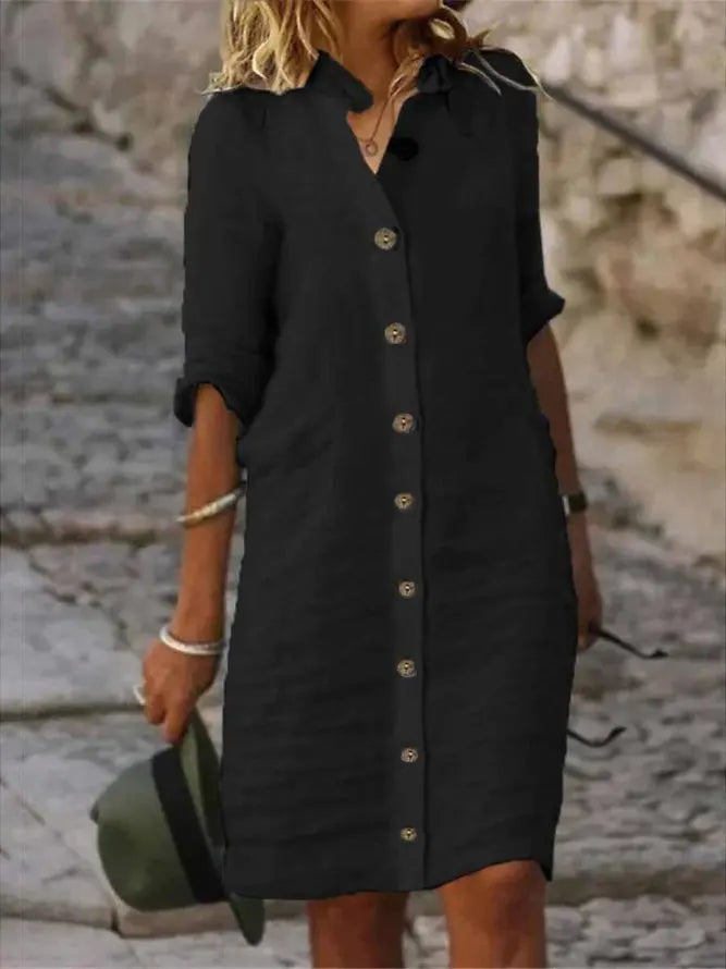 Nerissa Button Front Mini Dress