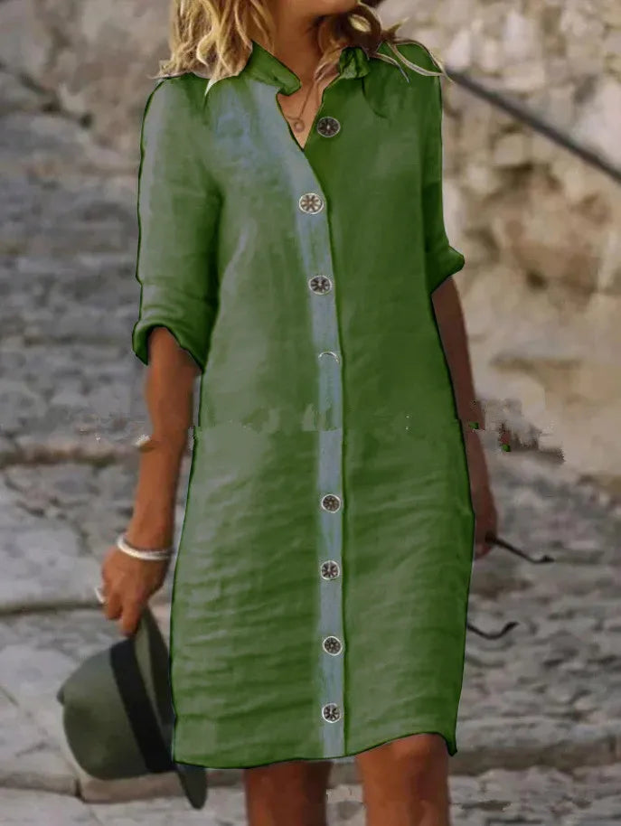 Nerissa Button Front Mini Dress