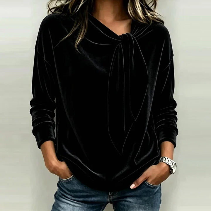 Corinne Bow Neck Pullover