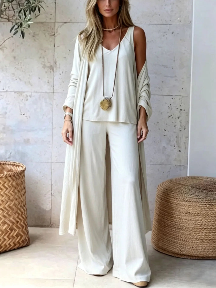 Darlene Open Front Three Piece Set