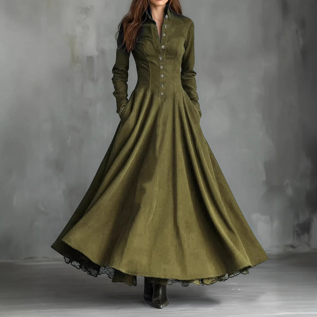 Selina Faux Suede Maxi Dress