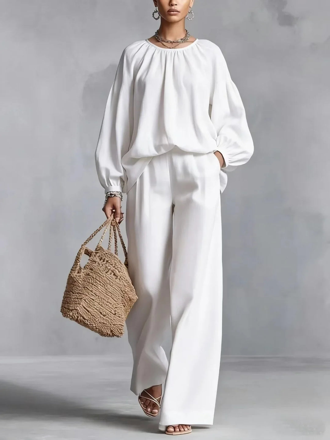 Gemma Lantern Sleeve Trouser Set