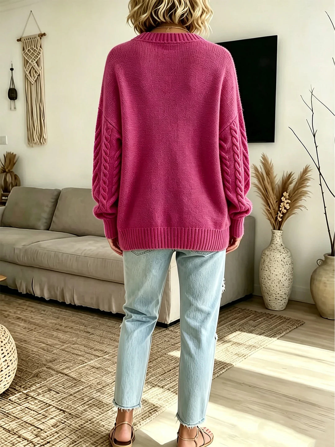 Elina Cable Knit Cardigan