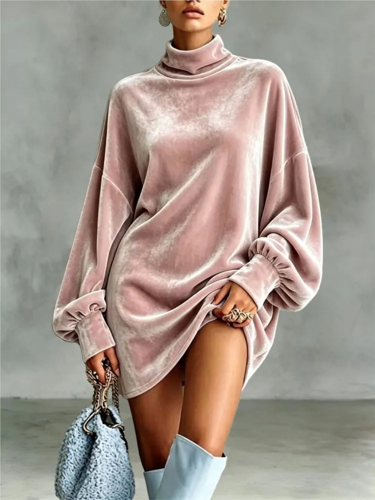 Noelle Turtelneck Mini Dress