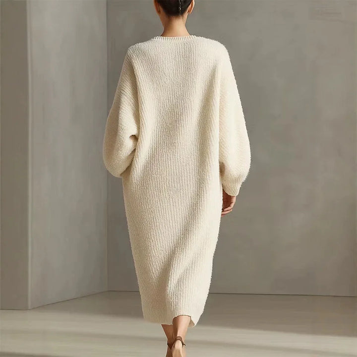 Winifred Asymmetrical Hem Sweater Dress