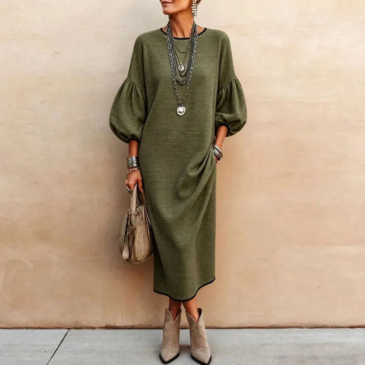 Odile Lantern Sleeve Maxi Dress