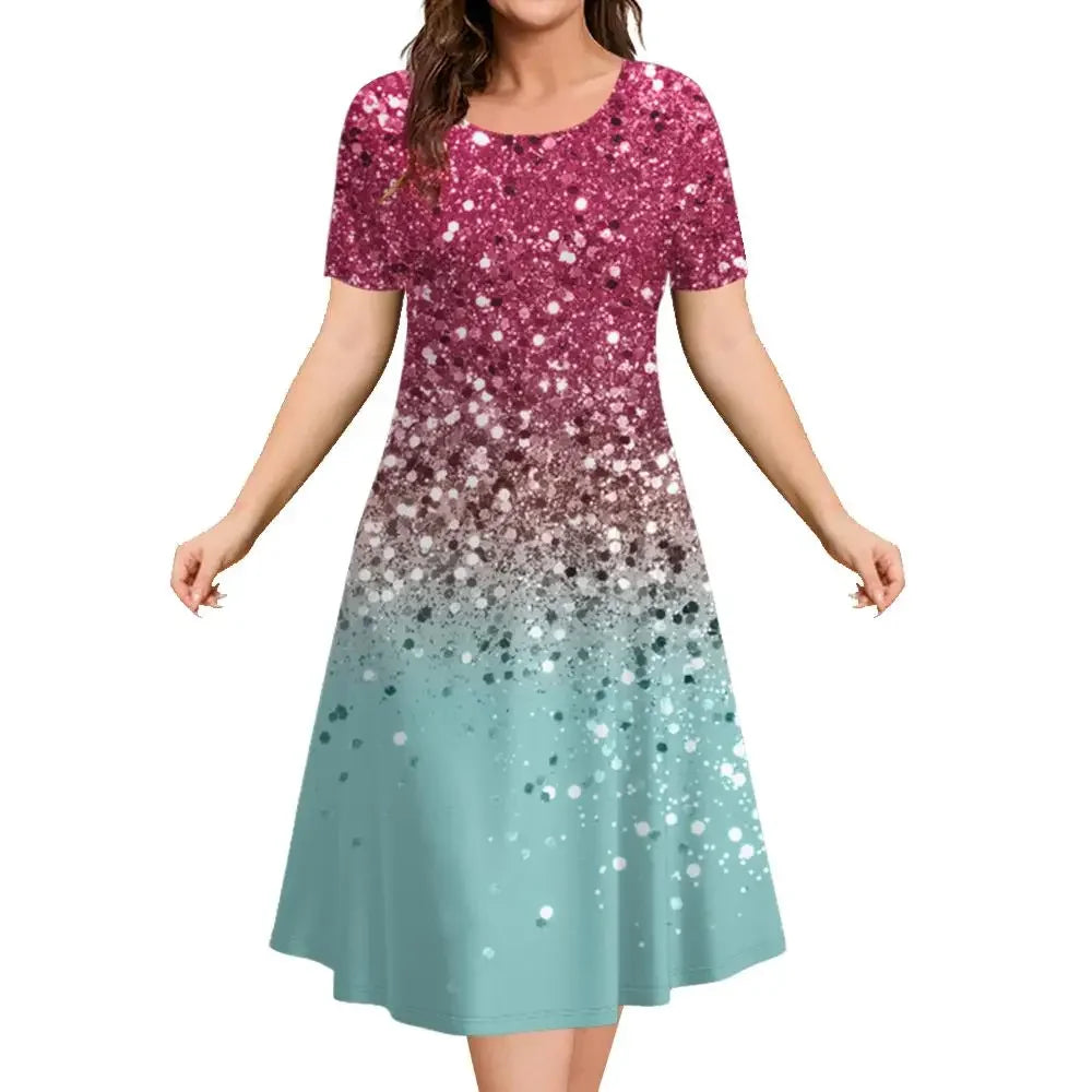 Penelope Printed A Line Midi Dress