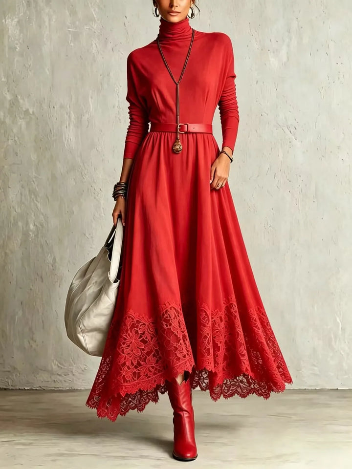Marisette Lace Hem Maxi Dress