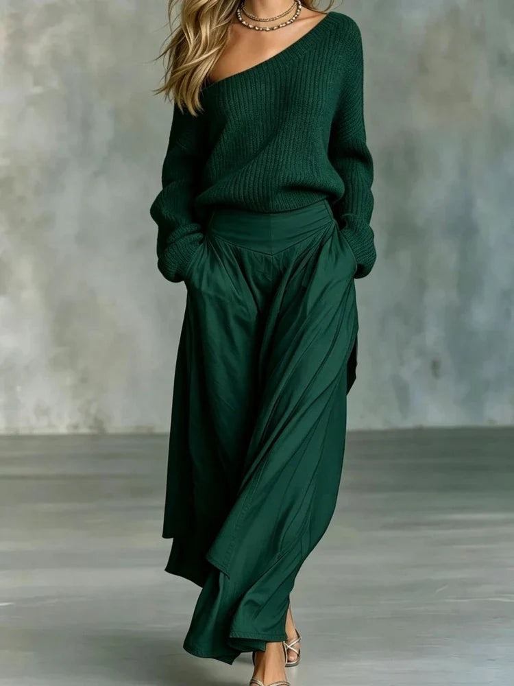 Amara Off Shoulder Knit Set